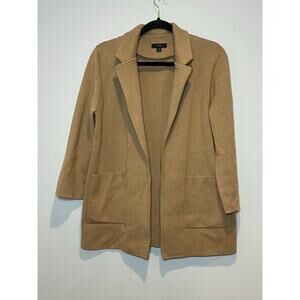 J Crew Sophia Blazer Sweater Cotton Wool Blend 3/4‎ Sleeve Womans Size M